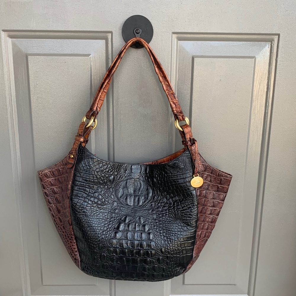 Brahmin Black and Brown Bag